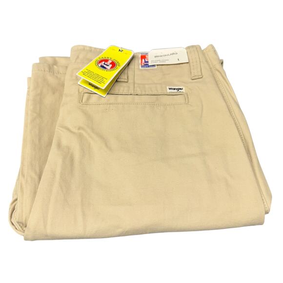Wrangler Chino Pants Mens Large Casey Jones Khaki Tan Heritage Utility NOTE NEW - Picture 1 of 13